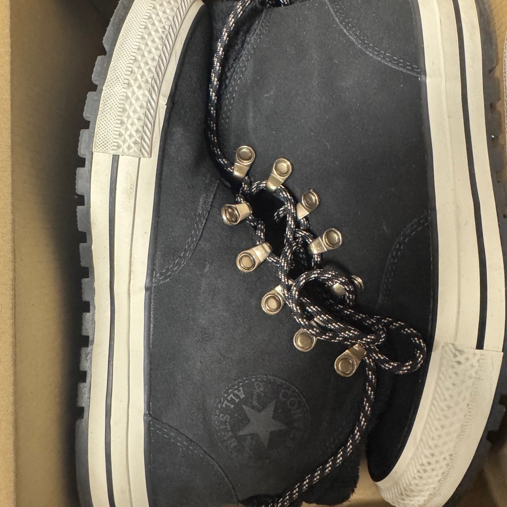 Converse Black High-Top Sneakers - Size 8